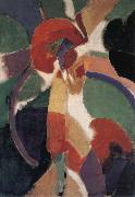 Delaunay, Robert The Fem holding parasol oil